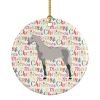 Orlov Trotter Horse Christmas Ceramic Ornament Christmas Tree Hanging Decorations for Home Christmas Holiday, Party, Gift, 3 in, Multicolor