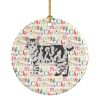 American Bobtail #1 Cat Christmas Ceramic Ornament Christmas Tree Hanging Decorations for Home Christmas Holiday, Party, Gift, 3 in, Multicolor