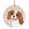Cavalier King Charles Spaniel Blenheim #2 Christmas Ceramic Ornament Christmas Tree Hanging Decorations for Home Christmas Holiday, Party, Gift, 3 in