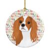 Cavalier King Charles Spaniel Blenheim #1 Christmas Ceramic Ornament Christmas Tree Hanging Decorations for Home Christmas Holiday, Party, Gift, 3 in