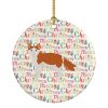 La Perm #2 Cat Christmas Ceramic Ornament Christmas Tree Hanging Decorations for Home Christmas Holiday, Party, Gift, 3 in, Multicolor