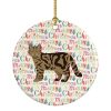 Scottish Straight #2 Cat Christmas Ceramic Ornament Christmas Tree Hanging Decorations for Home Christmas Holiday, Party, Gift, 3 in, Multicolor