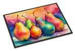 Colorful Pears Doormat Front Door Mat Indoor Outdoor Rugs for Entryway, Non Slip Washable Low Pile, 24H X 36W