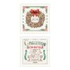 Trendy Decor 4U 2- Piece Vignette Gingerbread Wreath White Framed Wall Art for Living Room, Bedroom Wall Art Print for Home Decor by Nicole DeCamp