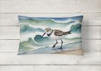 Birds, Birds, Birds Throw Pillow Throw Pillow for Indoor Couch Bed Outdoor Patio Washable, Sanderling 7525,12Hx16W