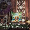Golden Retriever Luau Throw Pillow Machine Washable, Indoor Outdoor Decorative Pillow for Couch, Bed or Patio, 14Hx14W