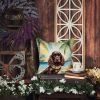 Cocker Spaniel Luau Throw Pillow Machine Washable, Indoor Outdoor Decorative Pillow for Couch, Bed or Patio, 14Hx14W