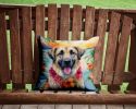 Anatolian Shepherd Luau Throw Pillow Machine Washable, Indoor Outdoor Decorative Pillow for Couch, Bed or Patio, 14Hx14W