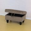 Brown Corduroy Living Room Sofa Ottoman