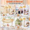 VEVOR 24PCS 50cm/19.7' Wedding Flower Vase Metal Gold Floral Stand for Table