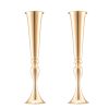 VEVOR 2PCS 56cm/22.05' Tall Wedding Flower Vase Metal Gold Trumpet for Tables