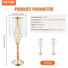 VEVOR 2PCS 55cm/21.65' Tall Crystal Wedding Flower Stand Vase for Party Decor