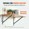 VEVOR Shelf Bracket, 12 x 8 in 10 Pcs, Heavy Duty Floating Shelf Brackets, Brackets for Shelves, 3mm Thick Matte Black Triangle Shelf Bracket