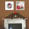 Trendy Decor 4U 2- Piece Vignette Cardinal Wreath White Framed Wall Art for Living Room, Bedroom Wall Art Print for Home Decor by Linda Spivey