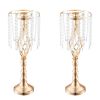 VEVOR 2PCS 55cm/21.65' Tall Crystal Wedding Flower Stand Vase for Party Decor