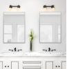 36"*24"Aluminum Alloy Fine-edged Right-angle Rectangular Silver Wall Mirror Decorative Bathroom Mirror with Elegant Scalloped Design