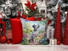 Dalmatian Spring Path Throw Pillow Machine Washable, Indoor Outdoor Decorative Pillow for Couch, Bed or Patio, 14Hx14W