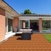 9pcs Wood Interlocking Deck Tiles 11.8"x11.8", Waterproof Flooring Tiles for Indoor and Outdoor