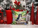 Cavalier Spaniel Spring Path Throw Pillow Machine Washable, Indoor Outdoor Decorative Pillow for Couch, Bed or Patio, 14Hx14W