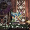 Corgi Spring Path Throw Pillow Machine Washable, Indoor Outdoor Decorative Pillow for Couch, Bed or Patio, 14Hx14W