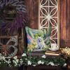 American Eskimo Spring Garden Throw Pillow Machine Washable, Indoor Outdoor Decorative Pillow for Couch, Bed or Patio, 14Hx14W