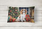 Cozy Christmas Throw Pillow Throw Pillow for Indoor Couch Bed Outdoor Patio Washable, Cavalier Spaniel 2626,12Hx16W