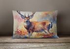 NEW Watercolor Wildlife Throw Pillow Throw Pillow for Indoor Couch Bed Outdoor Patio Washable, Deer 2903,12Hx16W