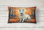Autumn Leaves Throw Pillow Throw Pillow for Indoor Couch Bed Outdoor Patio Washable, German Shepherd White,12Hx16W