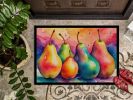 Colorful Pears Doormat Front Door Mat Indoor Outdoor Rugs for Entryway, Non Slip Washable Low Pile, 24H X 36W