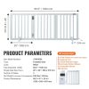 VEVOR Free Standing Dog Gate, 24" H x 60" W Freestanding Pet Gate, 3 Panels Foldable Dog Gate for Wide and Narrow Passageways
