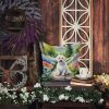 Coton de Tulear Spring Path Throw Pillow Machine Washable, Indoor Outdoor Decorative Pillow for Couch, Bed or Patio, 14Hx14W