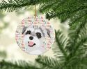 Schnauzer Salt and Pepper #2 Christmas Ceramic Ornament Christmas Tree Hanging Decorations for Home Christmas Holiday, Party, Gift, 3 in, Multicolor