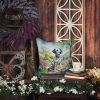 Dalmatian Spring Path Throw Pillow Machine Washable, Indoor Outdoor Decorative Pillow for Couch, Bed or Patio, 14Hx14W