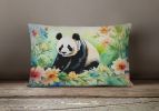 NEW Watercolor Wildlife Throw Pillow Throw Pillow for Indoor Couch Bed Outdoor Patio Washable, Panda 2973,12Hx16W