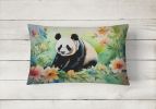 NEW Watercolor Wildlife Throw Pillow Throw Pillow for Indoor Couch Bed Outdoor Patio Washable, Panda 2973,12Hx16W