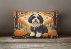 Autumn Leaves Throw Pillow Throw Pillow for Indoor Couch Bed Outdoor Patio Washable, Havanese,12Hx16W