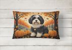 Autumn Leaves Throw Pillow Throw Pillow for Indoor Couch Bed Outdoor Patio Washable, Havanese,12Hx16W