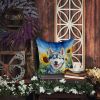 Siberian Husky in Sunflowers Throw Pillow Machine Washable, Indoor Outdoor Decorative Pillow for Couch, Bed or Patio, 14Hx14W