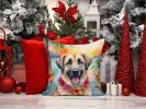 Anatolian Shepherd Luau Throw Pillow Machine Washable, Indoor Outdoor Decorative Pillow for Couch, Bed or Patio, 14Hx14W