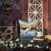 Snowy Egret in Coastal Marshes Throw Pillow Machine Washable, Indoor Outdoor Decorative Pillow for Couch, Bed or Patio, 14Hx14W