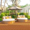 9pcs Wood Interlocking Deck Tiles 11.8"x11.8", Waterproof Flooring Tiles for Indoor and Outdoor