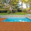 9pcs Wood Interlocking Deck Tiles 11.8"x11.8", Waterproof Flooring Tiles for Indoor and Outdoor