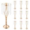 VEVOR 10PCS 55cm/21.65' Tall Crystal Wedding Flower Stand Vase for Party Decor