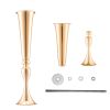 VEVOR 2PCS 56cm/22.05' Tall Wedding Flower Vase Metal Gold Trumpet for Tables