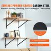 VEVOR Shelf Bracket, 12 x 8 in 10 Pcs, Heavy Duty Floating Shelf Brackets, Brackets for Shelves, 3mm Thick Matte Black Triangle Shelf Bracket