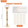 VEVOR 24PCS 50cm/19.7' Wedding Flower Vase Metal Gold Floral Stand for Table