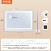 VEVOR Lighted Makeup Mirror 3 Color Vanity w/ USB Desktop Wall-mount 31.5x21.7in