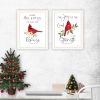 Trendy Decor 4U 2- Piece Vignette The Lord is MY Strength - Red Cardinals White Framed Wall Art for Living Room