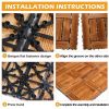 9pcs Wood Interlocking Deck Tiles 11.8"x11.8", Waterproof Flooring Tiles for Indoor and Outdoor