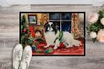 Japanese Chin Cozy Christmas Doormat Front Door Mat Indoor Outdoor Rugs for Entryway, Non Slip Washable Low Pile, 24H X 36W